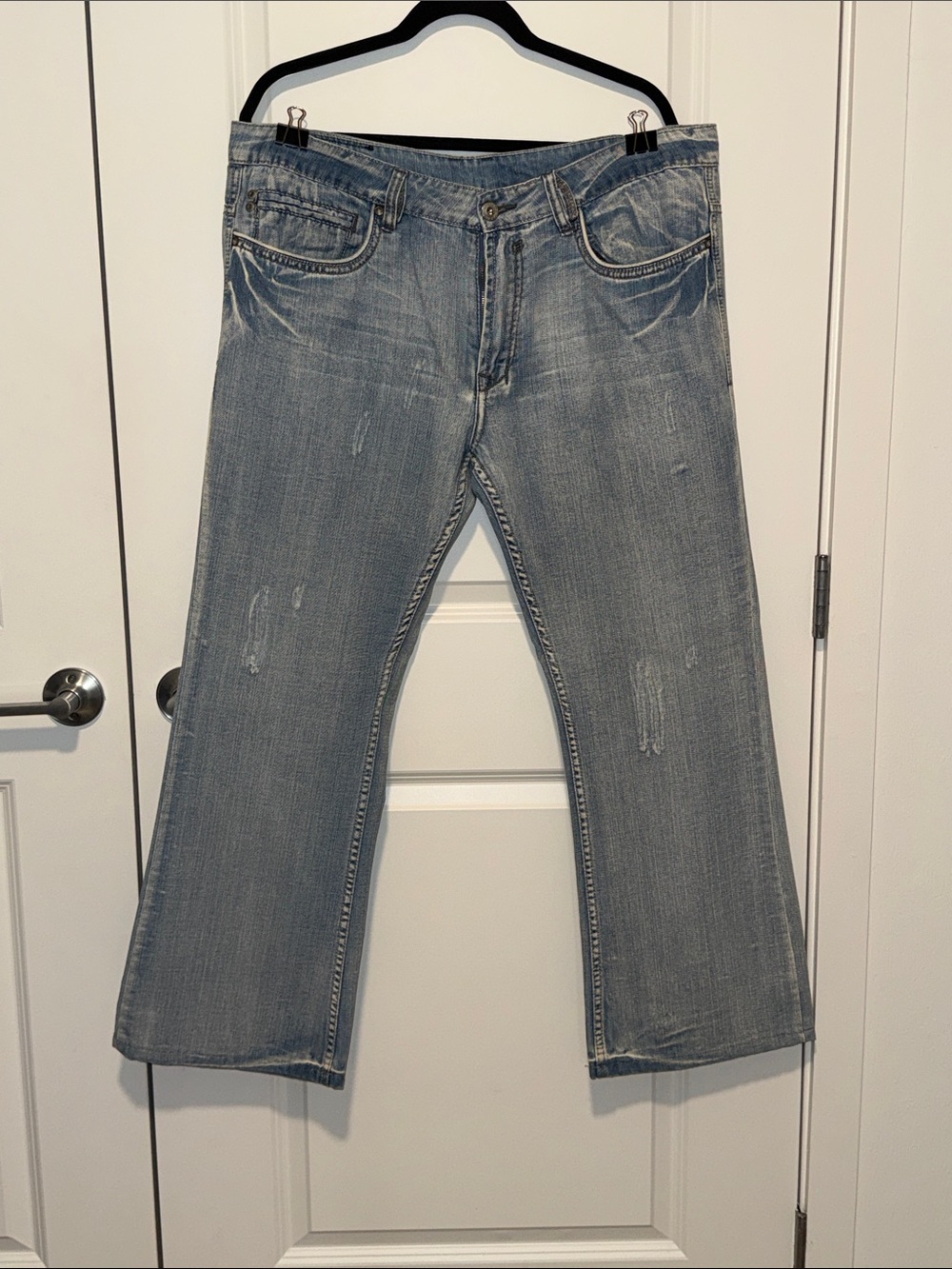 Men's Bootcut Denim Jeans in Light Blue